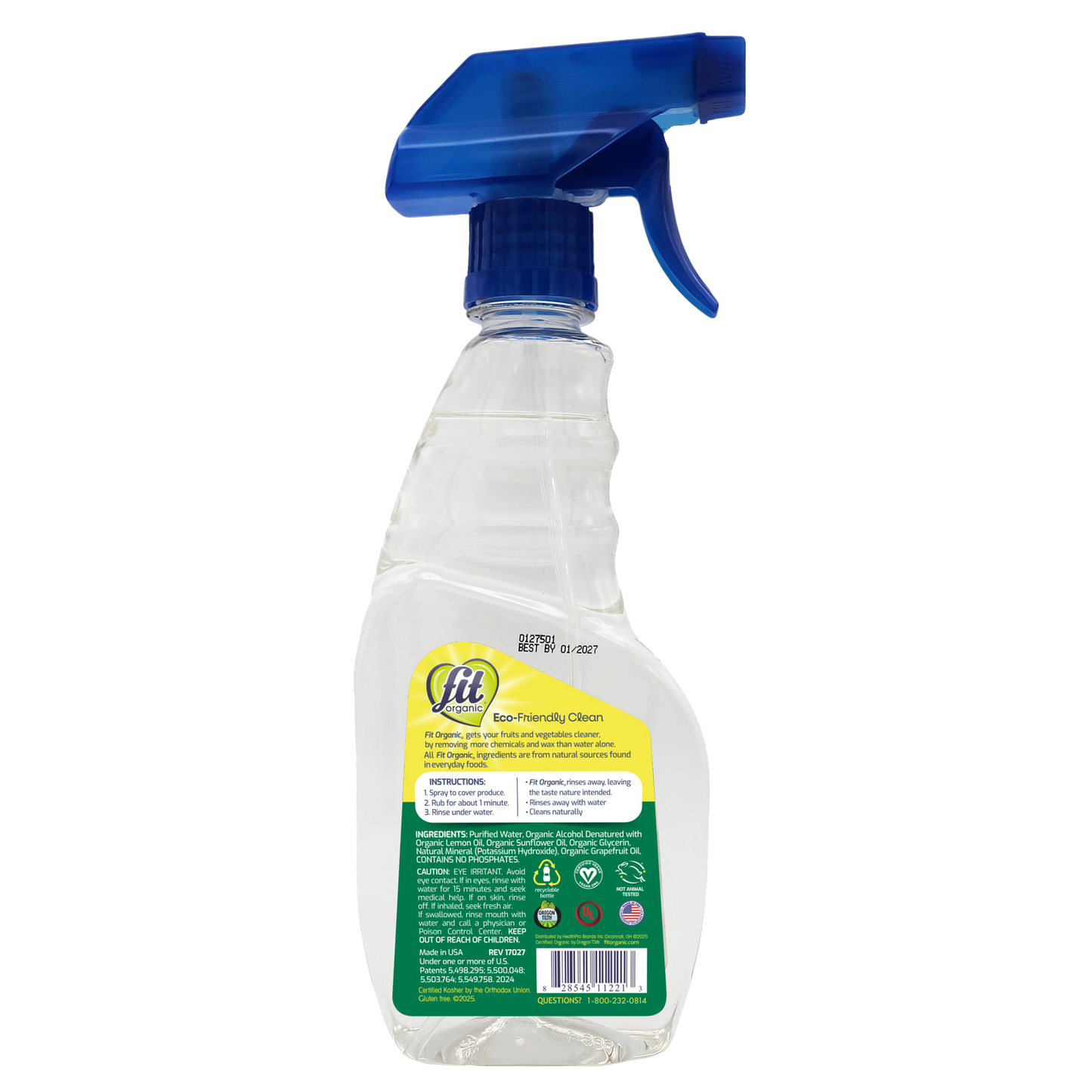Fit Organic 16 oz Spray Produce Wash