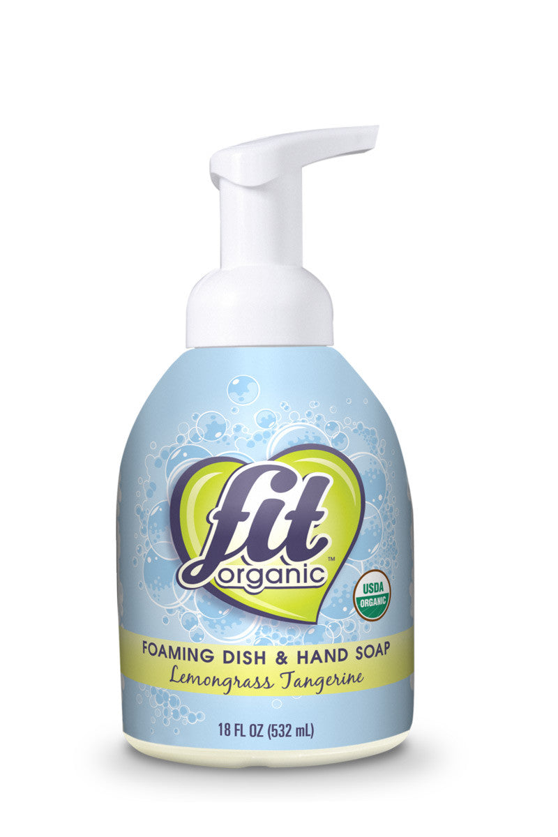 FIT Organic 18 oz. Foaming Dish & Hand Soap - Lemongrass Tangerine